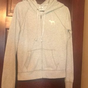 Pink Victoria’s Secret zip up hoodie